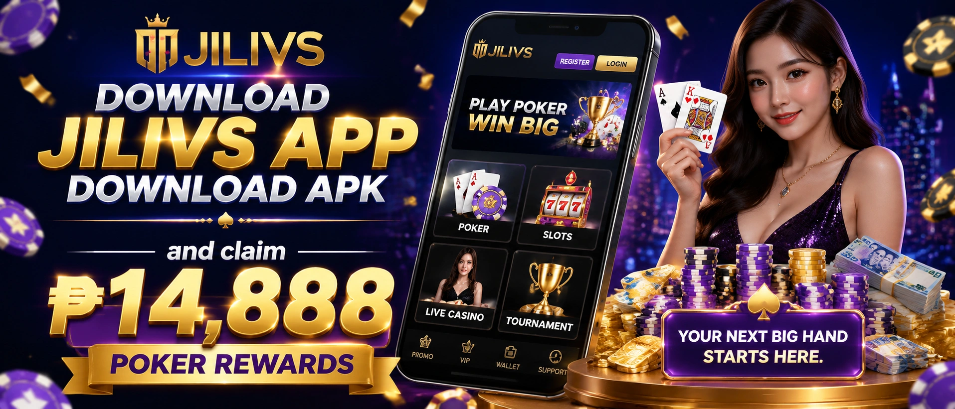 JILIVS Poker banner for card games